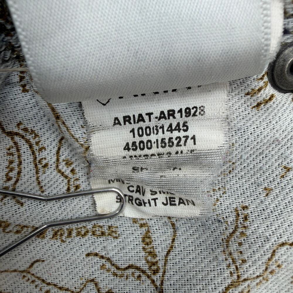 Ariat M5 Men's Blue Wash Straight Leg Denim Jeans Western Workwear Size 33x30 - Picture 14 of 16